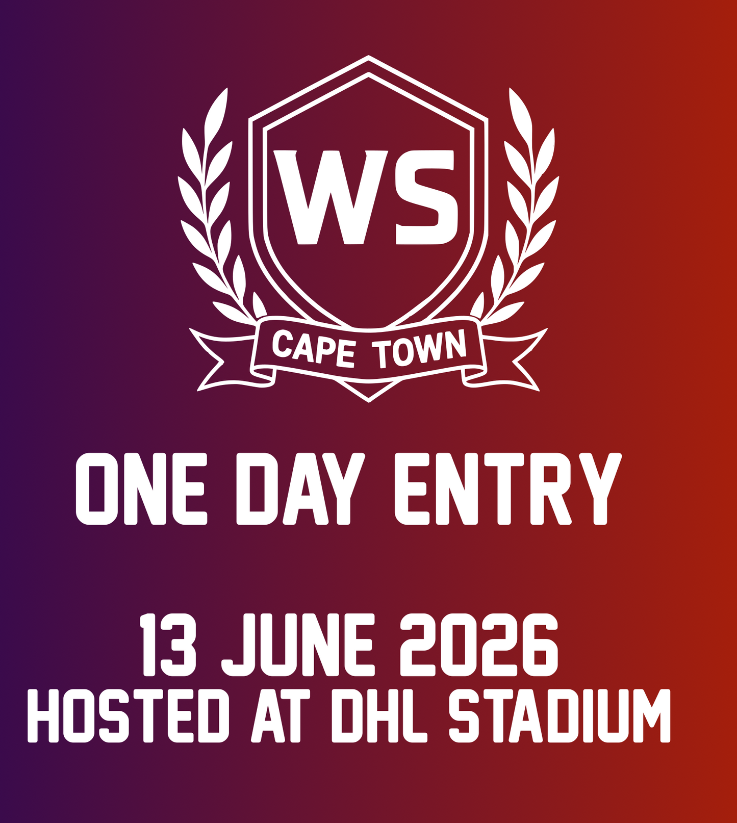 Saturday, 13 June 2026 (One-Day Entry)